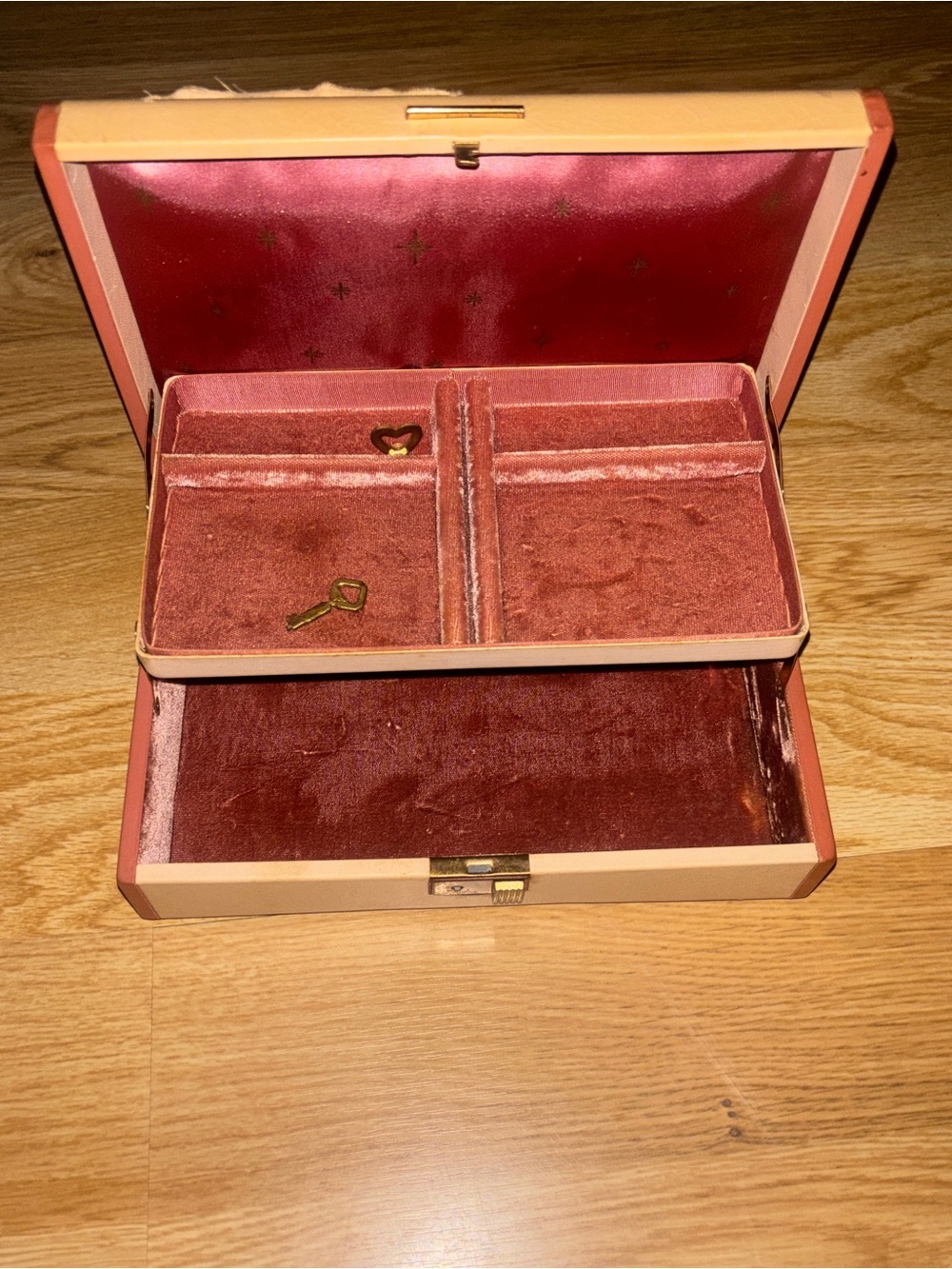 Frances Valentine Blush Pink Leather Wallet with Gold Stamp